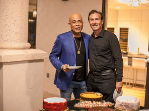 Michel Martelly y Nicolas Delrieu.