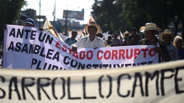 Manifestación en Guatemala