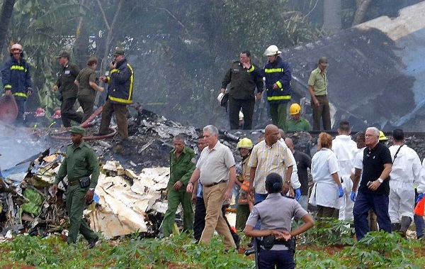 Avión siniestrado en Cuba