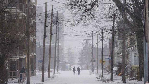 Nueva York bajo fuerte tormenta