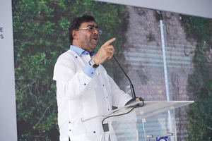 Olmedo Caba Romano, director ejecutivo del INDRHI durante intervención.