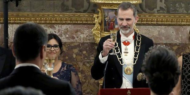 El rey Felipe VI durante una cena de gala.