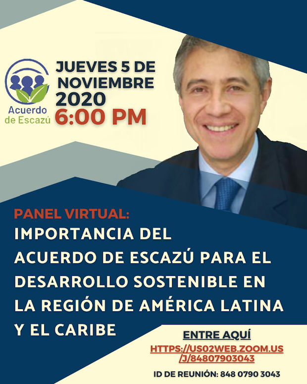 Promoción de la videoconferencia Importancia del Acuerdo de Escazú para el desarrollo sostenible de América Latina y el Caribe. 