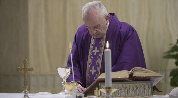 El Papa Francisco en la Misa de la Casa Santa Marta.