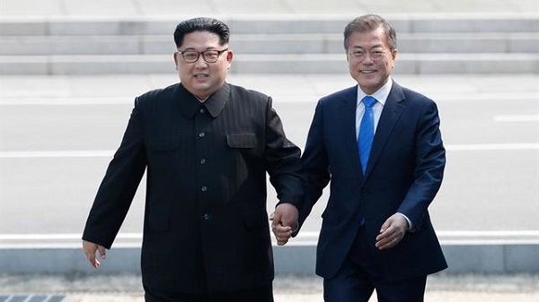 Kim Jong-un y Moon Jae-in