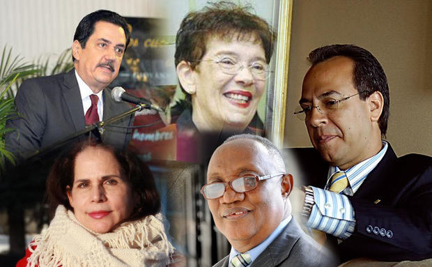 Tony Raful, Angela Hernández Núñez, Mateo Morrison, Jennette Miller y José  Mármol.