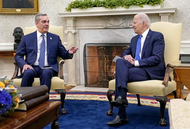 Presidente Abinader en visita al presidente Jose Biden.