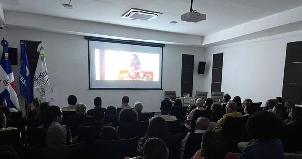 Proyección de Freddy en el cine auditorio del Centro Cultural Banreservas.