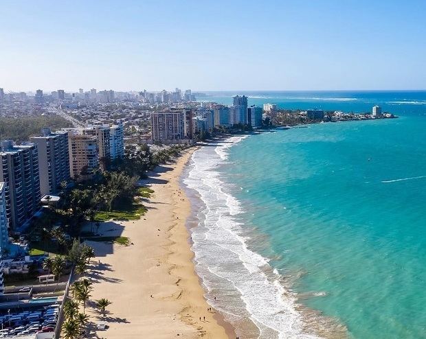 Vista aérea de la ciudad de Puerto Rico.