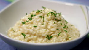 Risotto de queso, una opción de la gastronomía italiana para la mesa