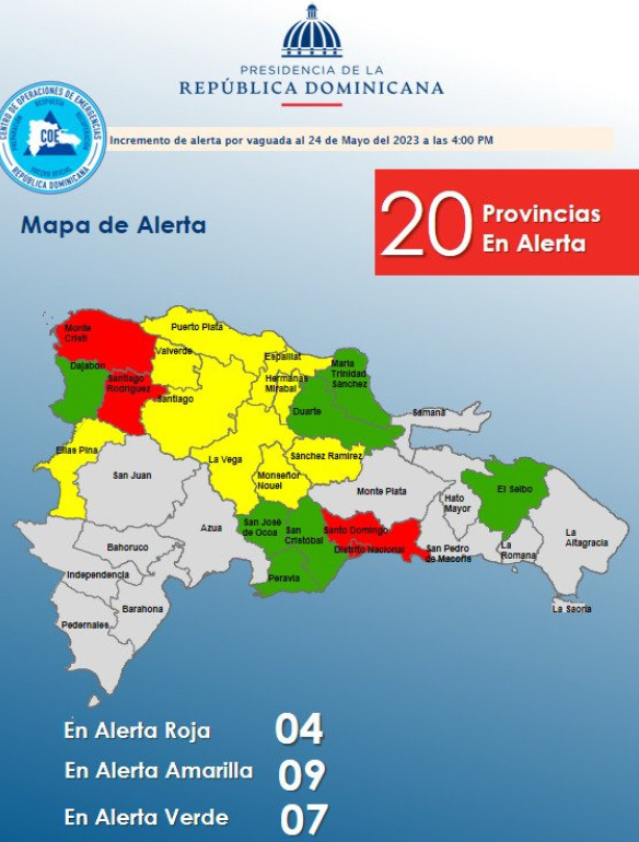 Mapa de alerta.