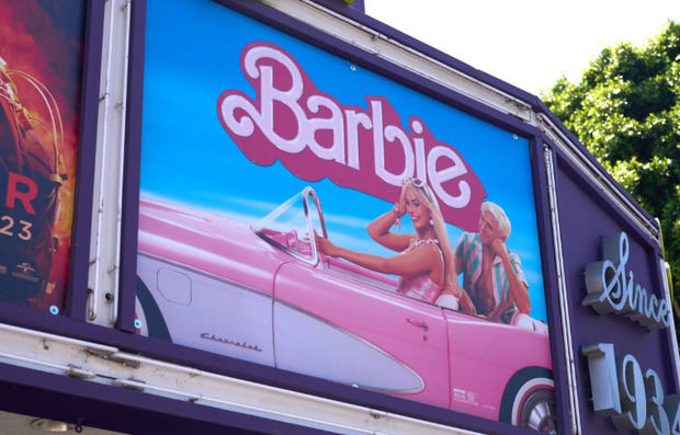 Un cartel de la película Barbie, en una fotografía de archivo.