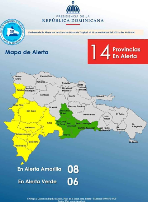 Mapa de alerta.