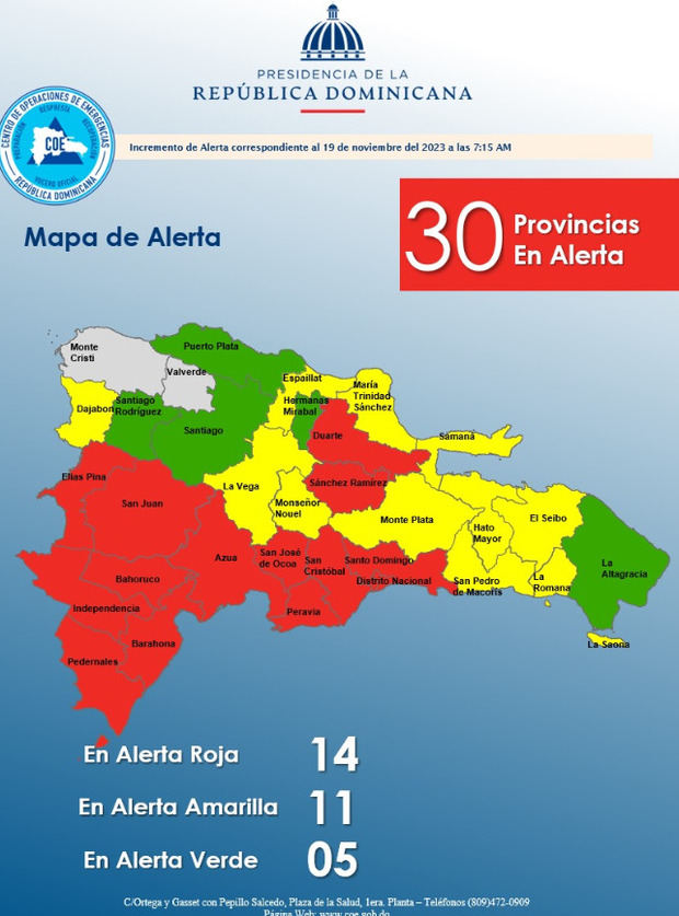 Mapa de alerta.