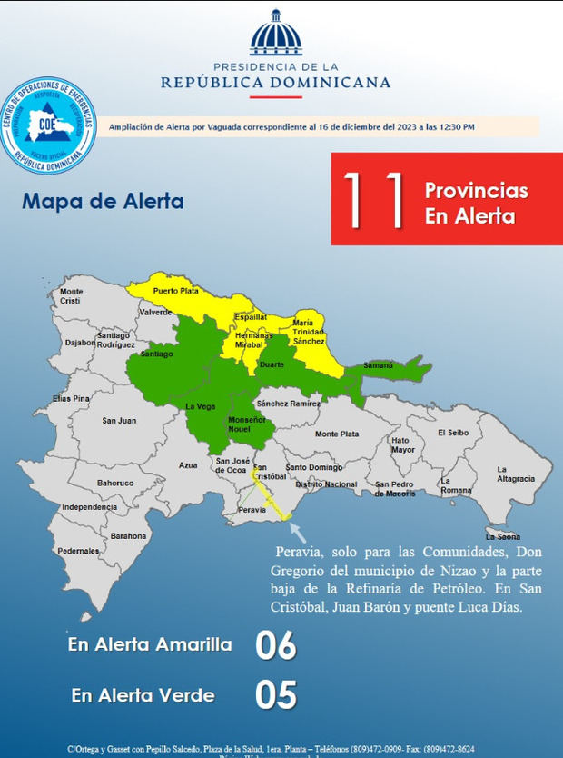 Mapa de alerta.