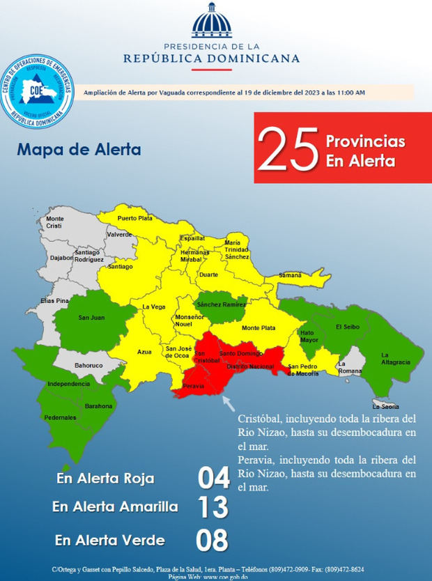 Mapa de alerta.