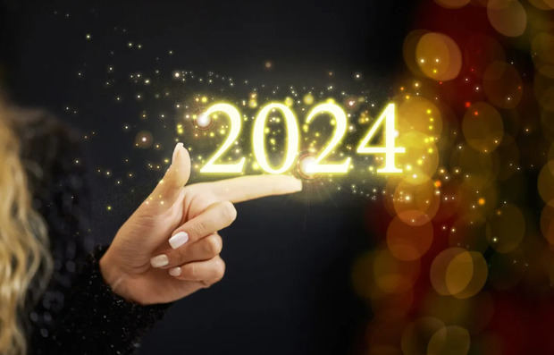 Imagen representativa del nuevo año 2024.