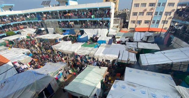 El masificado campo de refugiados de Deir Al-Balah, en Gaza.