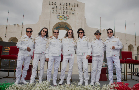 Integrantes del grupo mexicano Los Bukis que iniciará su residencia el próximo 3 de mayo en el auditorio Dolby Live del Park MGM en Las Vegas.