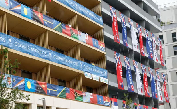 Fotografía de la Villa donde se hospedan los equipos para los Juegos Olímpicos 2024 en París.