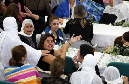 Miles de personas asistieron en Majdal Shams, en los Altos del Golán ocupados por Israel.