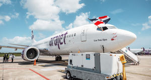 La aerolínea dominicana Arajet inaugura ruta entre Santiago y Medellín
