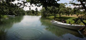 Vista de una laguna del Parque Humedales del Ozama en República Dominicana.