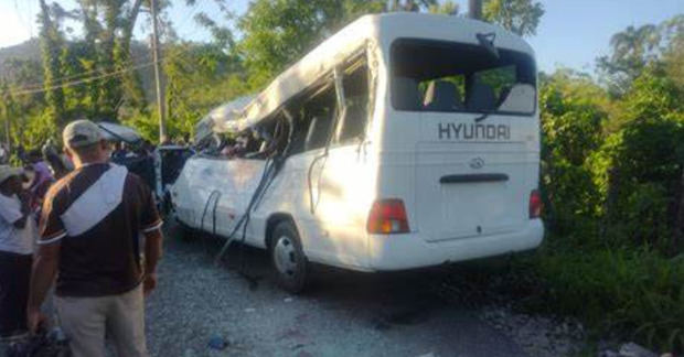Accidente de autobús donde murieron 3 personas. 