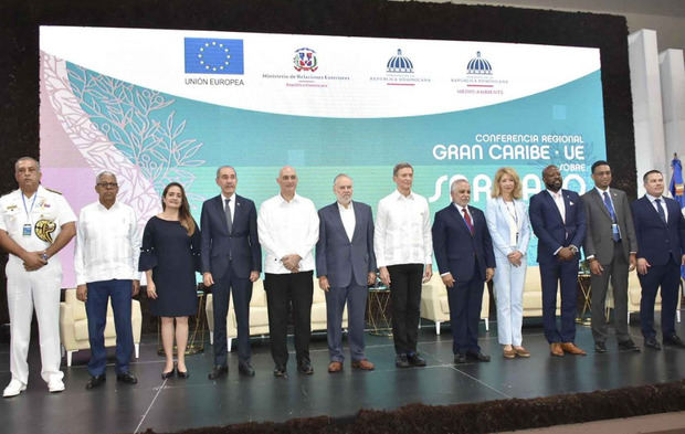 La conferencia sobre sargazo, organizada por la Unión Europea y los ministerios de Relaciones Exteriores y de Medio Ambiente.