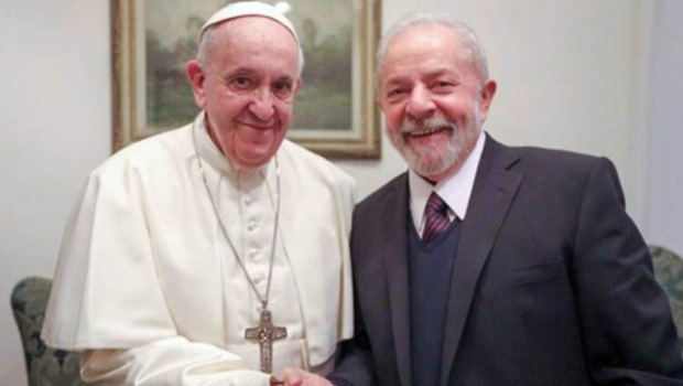 Presidente de Brasil, Luiz Inácio Lula da Silva y el papa Francisco.