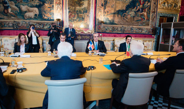 Presidente Abinader se reúne con su homólogo italiano, Sergio Mattarella