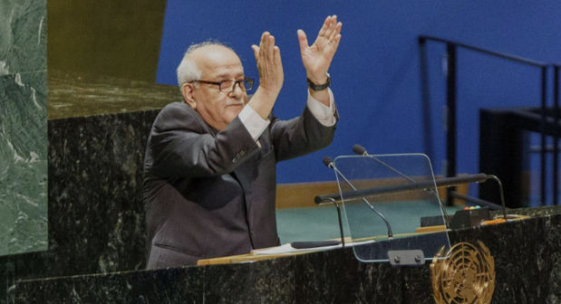 El Observador Permanente de Palestina ante las Naciones Unidas, Riyad Mansour.