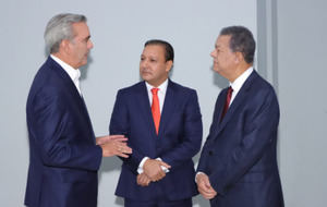 Luis Abinader, Abel Martínez y Leonel Fernández.