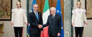 Presidente Abinader se reúne con su homólogo italiano, Sergio Mattarella.