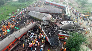 Choque de trenes en La India.