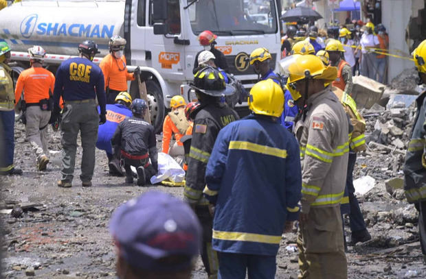 Zona de explosión en San Cristóbal.