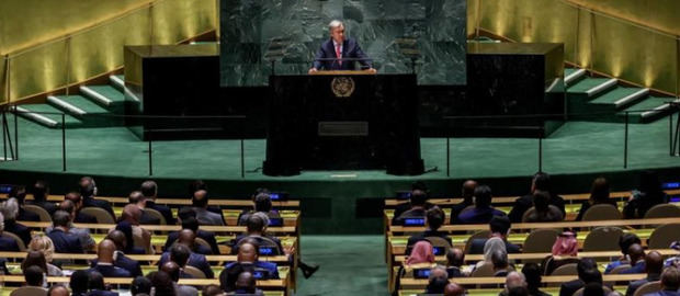 El secretario general de la ONU, António Guterres, habla en la apertura de la Asamblea General, el 19 de septiembre de 2023, en Nueva York.