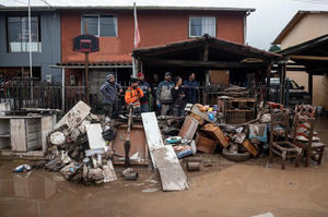 Damnificados por las intensas lluvias en la zona central de Chile: 