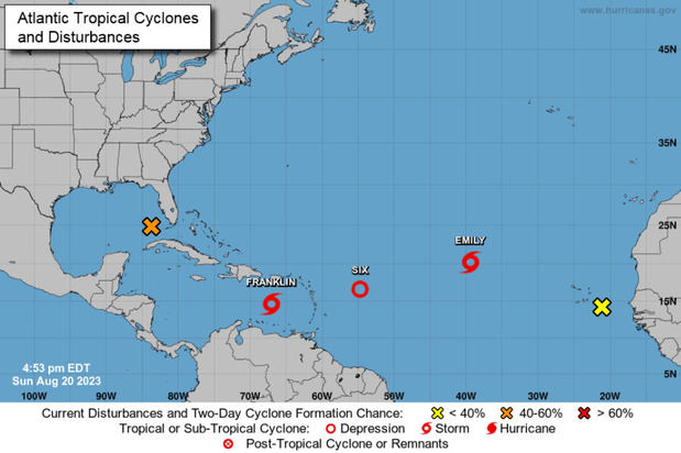 Tormenta tropical Franklin.