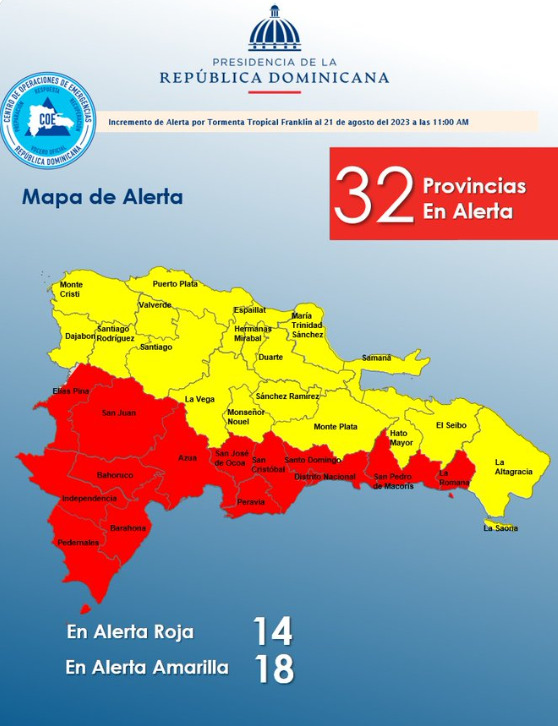 Mapa de alerta.