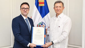 Canciller Roberto Álvarez recibe las Copias de Estilo de las Cartas Credenciales del nuevo embajador designado del Estado Israel