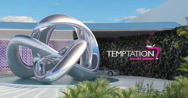 Lobby del Temptation Miches Resort.