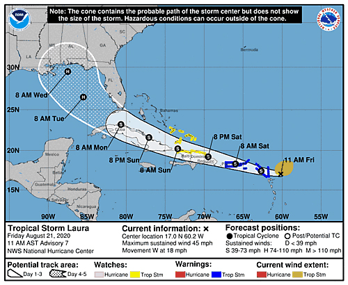 Trece se convierte en la tormenta tropical Laura
 
