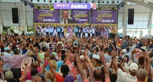 Peledeistas abarrotan polideportivo de Dajabón en apoyo a obras de gobierno actual 