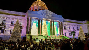 Palacio Nacional enciende su árbol de Navidad