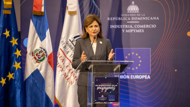 La Vicepresidenta de la República, Raquel Peña, destaca el apoyo del Gobierno dominicano a las Micro, Pequeñas y Medianas Empresas.