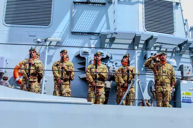 Buque Raimondo Montecuccoli de la Armada de Italia, llega a la República Dominicana.