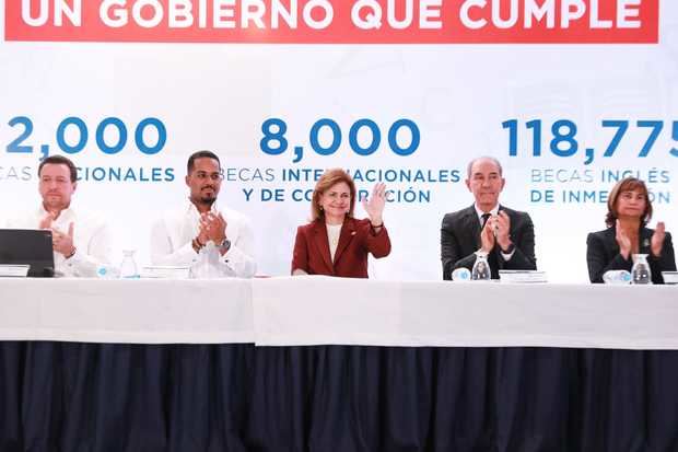 Gobierno dominicano inicia entrega de becas nacionales a miles de jóvenes meritorios.