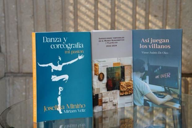 Nuevas obras de la Biblioteca Juan Pablo Duarte: 'Exposiciones temporales en el Museo Numismático y Filatélico 2022-2024'; 'Danza y coreografía, mi pasión', un conjunto de evocaciones escritas de Josefina Miniño y la editora Miriam Véliz; y la colección 'Así juegan los villanos', del poeta y narrador Víctor Andrés De Oleo.