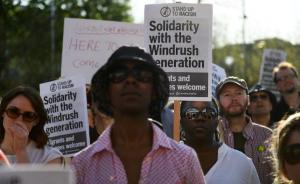 Protesta en Londres por el trato a inmigrantes caribeños